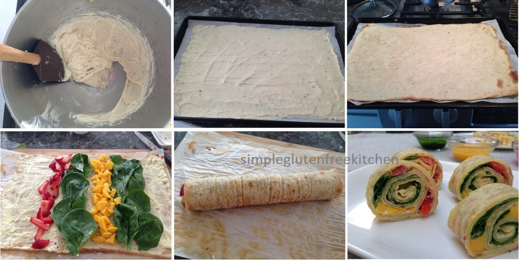 Steps to make lavash pinwheel