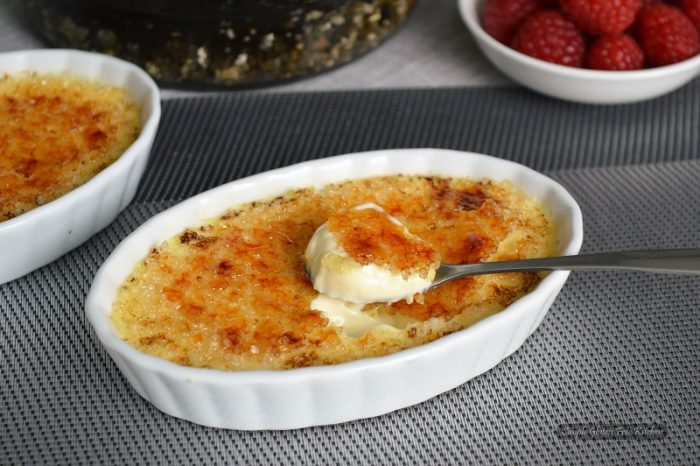 Greek yogurt type creme brulee