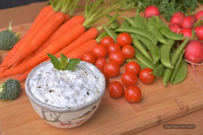 creamy cool mint yogurt dip